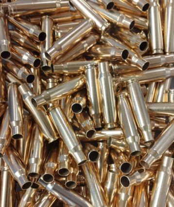 Hornady 308 Once Fired Brass Bullet Casings - Cleaned Processed