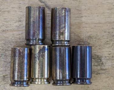 40 S&W Brass - Once Fired Brass Cases MultiColored Polished