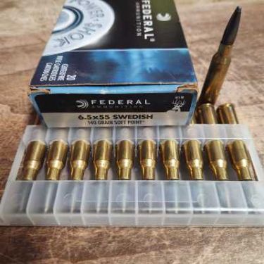 Federal 6.5x55 Swedish 140 Gr SP Ammo